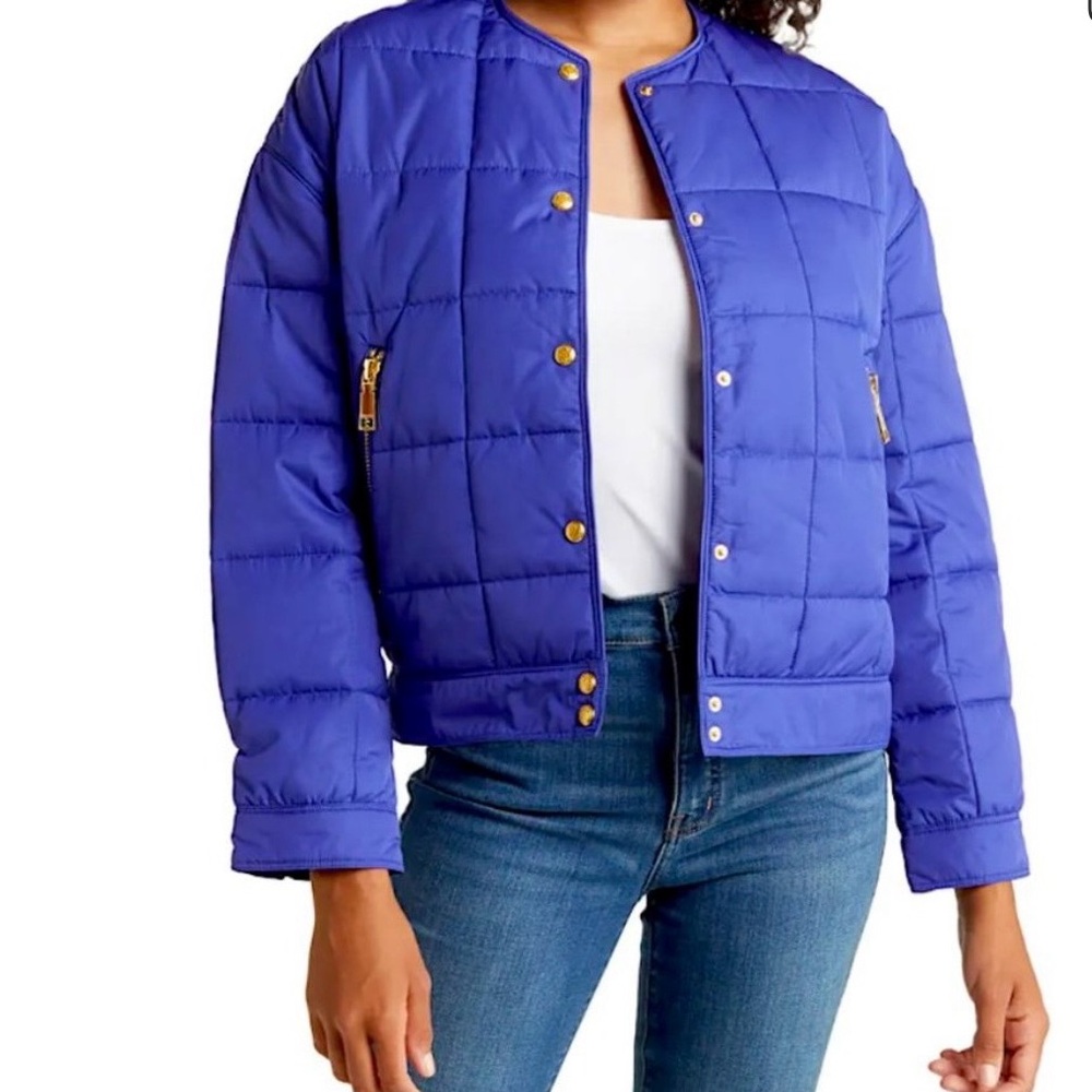 Rebecca Minkoff Quilted Bomber Jacket - Blue